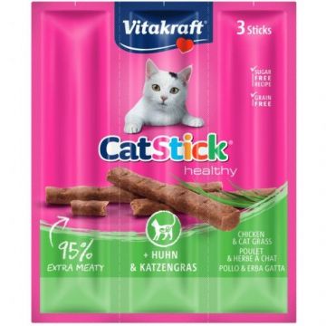 Recompense pentru pisici, Vitakraft cu pui si iarba pisicii, 18 g de firma originala