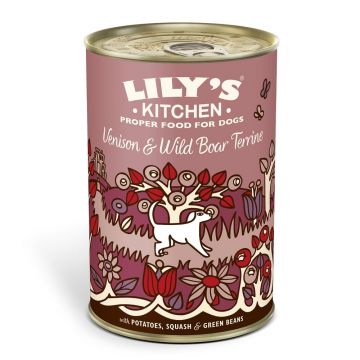 Lily's Kitchen For Dogs Venison & Wild Boar Terrine, 400 g de firma originala