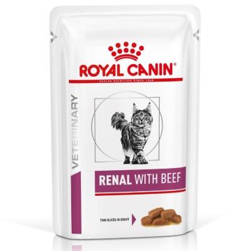 Royal Canin Renal with Beef, 1 plic x 85 g ieftina