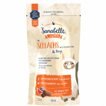 Recompense pisici, Sanabelle Snack cu peste si smochine, 55 g de firma originala