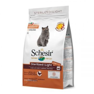 Schesir Cat Sterilized Monoprotein Pui, 400 g ieftina