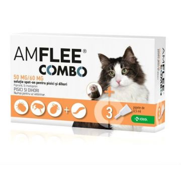 Pipeta Antiparazitara Amflee Combo Pentru Pisici ieftin