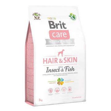 Brit Care Dog, Hair & Skin Insect & Fish, 3 kg de firma originala