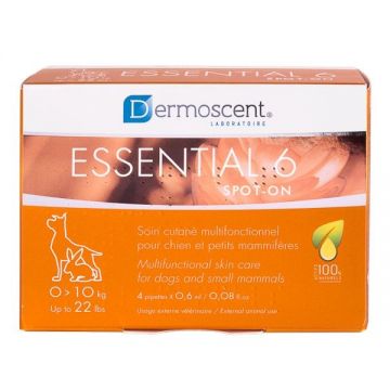 Dermoscent Essential 6 spot-on Caine 0-10 kg x 4 pipete ieftin