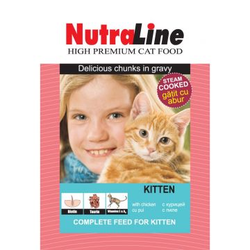 Nutraline Classic Kitten plic 100 g ieftina