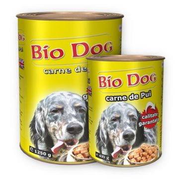 Hrana umeda pentru caini Biodog, pui 1250 g