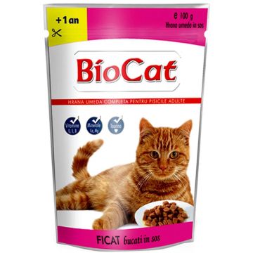 Bio Cat Plic Ficat In Sos, 100 g ieftina