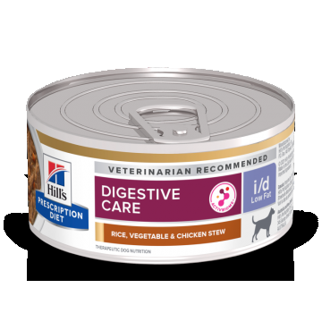 Hill's Prescription Diet Canine I/D Low Fat Chicken & Vegetables Stew, 156 g ieftina