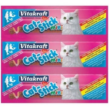 Recompensa pisici, Vitakraft Cat Stick Somon si Pastrav, 18 g de firma originala