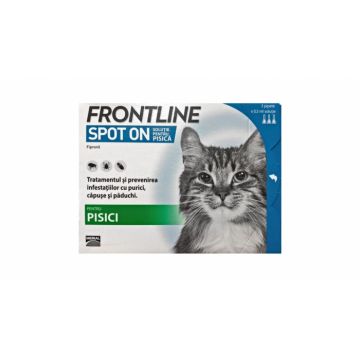 Frontline Spot On Pisica -3 Pipete Antiparazitare la reducere
