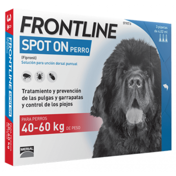 Frontline Spot On XL (40-60 kg) - 3 Pipete Antiparazitare (Fipronil) la reducere