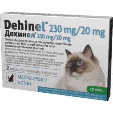 Dehinel cat, antiparazitar intern pentru pisici - 2 comprimate de firma original