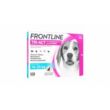 Frontline Tri-act M spot on pentru caini 10-20 kg - 3 pipete antiparazitare