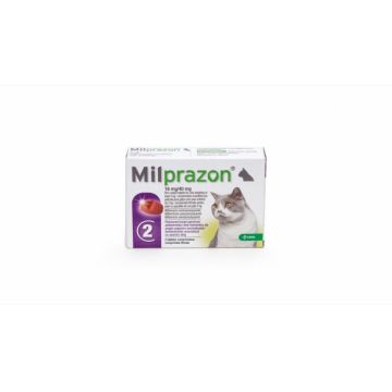 Milprazon Cat 16 40 mg (2 - 8 kg), 2 tablete de firma original