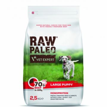 Hrana uscata, RAW PALEO large puppy vita, 2.5 kg la reducere