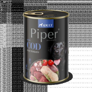 Piper Adult, Hrana Umeda, Carne de Cod si tomate, 400 g