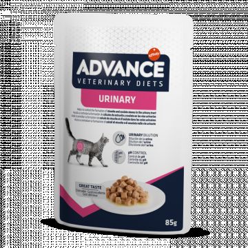 Hrana umeda pisici Advance Urinary - plic 1x85 g ieftina