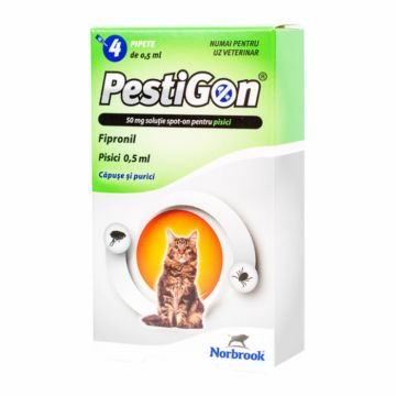 PestiGon Cat Fipronil x 4 pipete la reducere