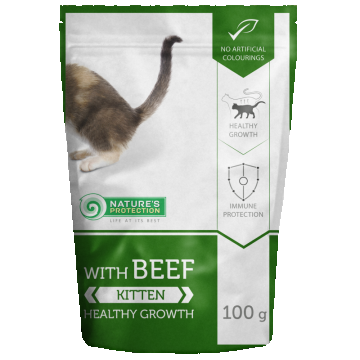 Nature's Protection Kitten Beef, 100 g ieftina