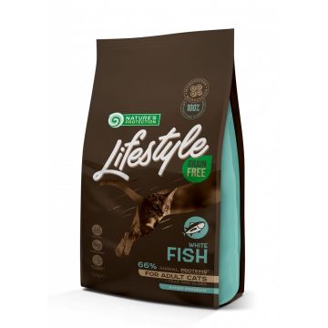 Nature's Protection Lifestyle Grain Free Adult Cat White Fish, 400 g ieftina