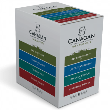 Hrana umeda pentru pisici Canagan Cat Multipack 8x85g