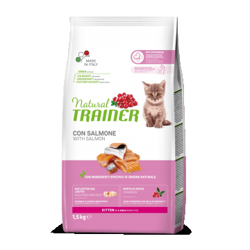 Natural Trainer, Kitten cu Somon, 1.5 kg