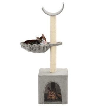 Ansamblu pisici stâlpi funie de sisal 105 cm gri