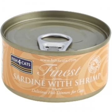 Hrana umeda pentru pisici Fish4Cats Finest Sardine&Creveti70g
