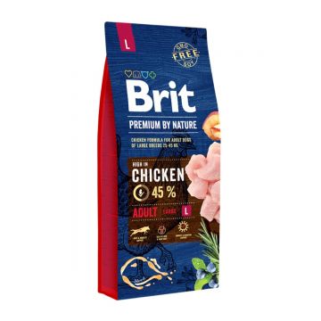 BRIT Premium By Nature Adult Large Breed, L, Pui, hrană uscată câini, 15kg