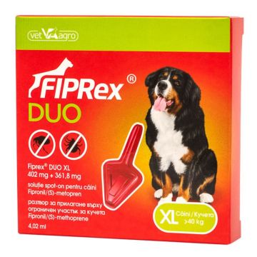 FIPREX Duo, deparazitare externă câini, pipetă repelentă, XL(40 - 60kg), 1buc de firma original