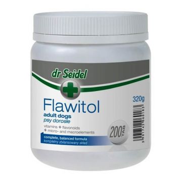 Vitamine Si Minerale Pentru Caini Dr. Seidel Flawitol Adult, 200 tablete de firma originale