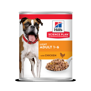 Hill's Science Plan Canine Adult Light Chicken, 370 g la reducere