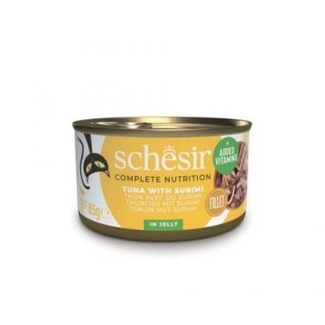 Hrana umeda pisici, Schesir, Ton si Surimi in Jeleu, 85 g