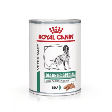 ROYAL CANIN Diabetic Special Low Carbohydrate, XS-XL, dieta veterinara, conserva hrana umeda caini, obezitate & diabet, 410 g