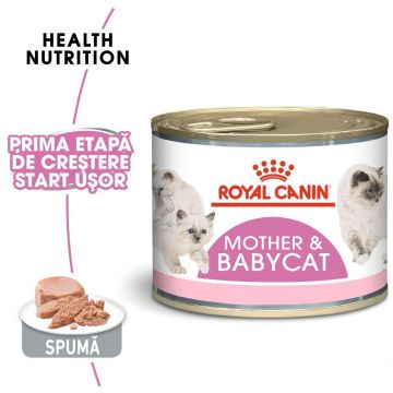 Royal Canin Mother & BabyCat hrana umeda pisica, mama si puiul (textura spumoasa), 195 g