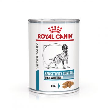 ROYAL CANIN Sensitivity Control Rata & Orez, XS-XL, dieta veterinara, conserva hrana umeda caini, afectiuni dermatologice, (pate), 410 g