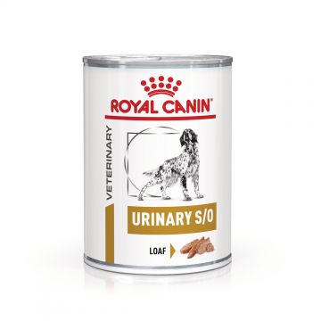 ROYAL CANIN Urinary S/O, XS-XL, dieta veterinara, conserva hrana umeda caini, sistem urinar, (pate), 410 g