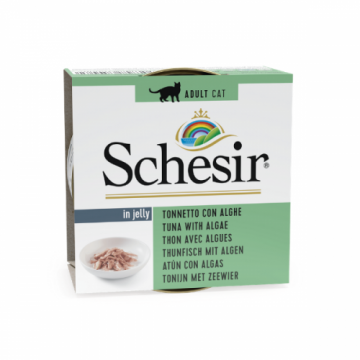 Schesir Cat Tuna with Algae in Jelly, conserva, 85 g de firma originala