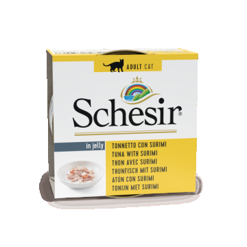 Schesir Cat Tuna with Surimi in Jelly, conserva, 85 g