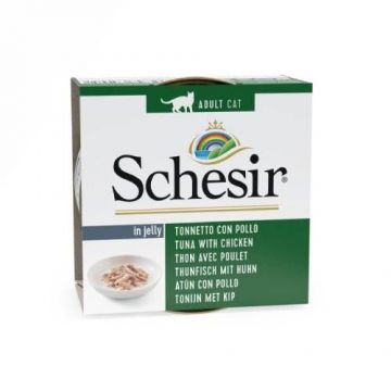 Schesir Cat Tuna with Chicken in Jelly, conserva, 85 g