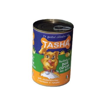 Tasha Dog Pui-Curcan Conserva 1,24 Kg