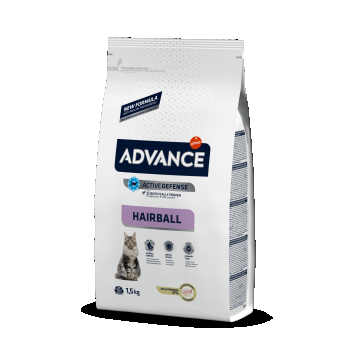 Advance Cat Hairball Curcan & Orez, 1.5 kg la reducere