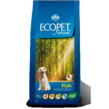 Ecopet Natural Dog Adult Maxi Fish, 12 kg