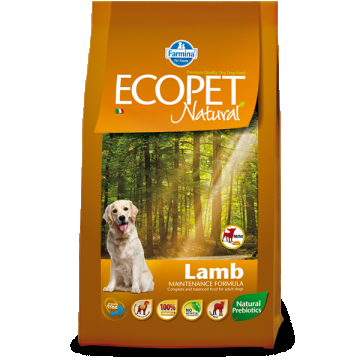 Ecopet Natural Dog Adult Mini Miel si Orez, 12 kg