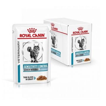 Royal Canin Sensitivity Control Cat, hrana umeda pisica, 12x85 g la reducere