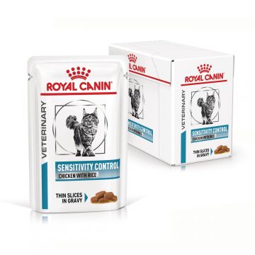 ROYAL CANIN Sensitivity Control, dieta veterinara pisici, afectiuni dermatologice, 12x85 g