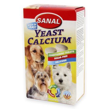 Sanal Dog Yeast Calcium 100 tablete de firma originale