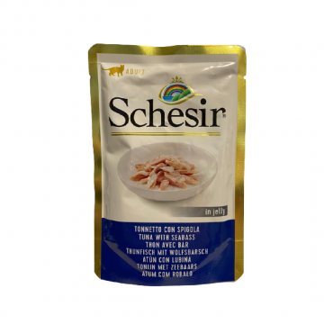 Schesir Cat Tuna with Seabass in Jelly, plic, 85 g de firma originala