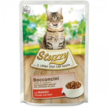 Stuzzy Cat Plic Bucati Vita, 85 g