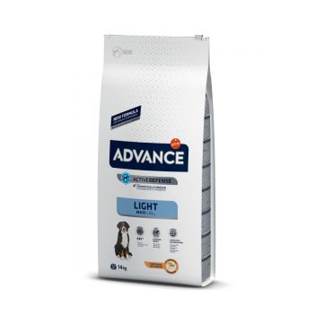 ADVANCE Light Maxi, L-XL, Pui, hrană uscată câini, managementul greutății, 14kg